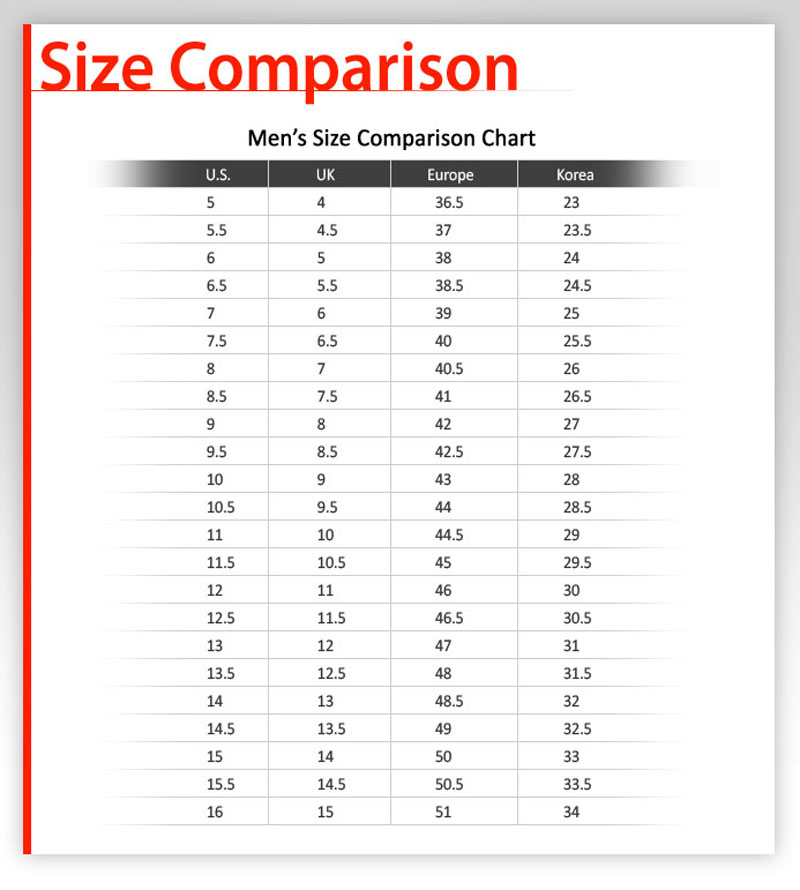 size chart ecco shoes