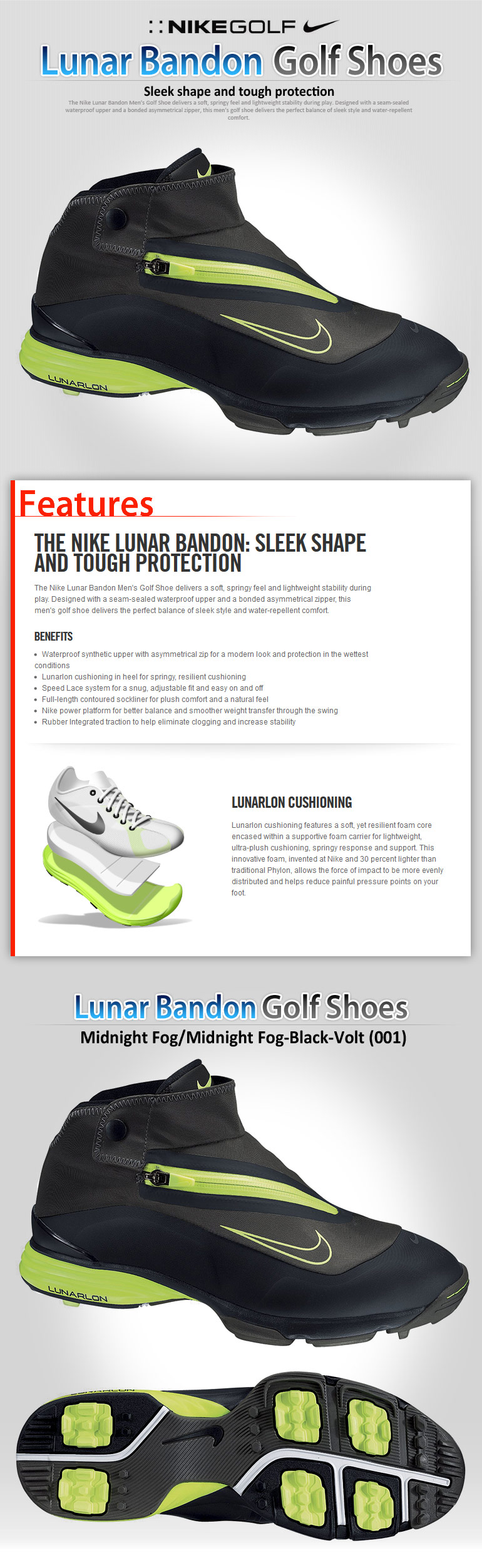 Lunar Bandon Men's Golf Shoes