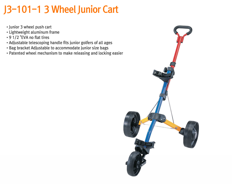 AMH J3 101 1 3 Wheel Push Pull Juniors Golf Cart
